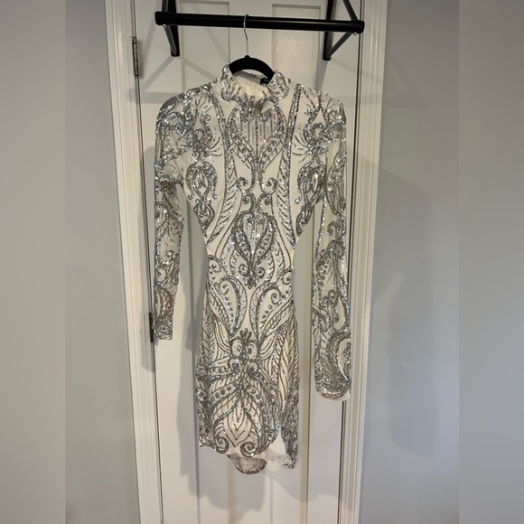 Open back sequin mini dress - Picture 1 of 5